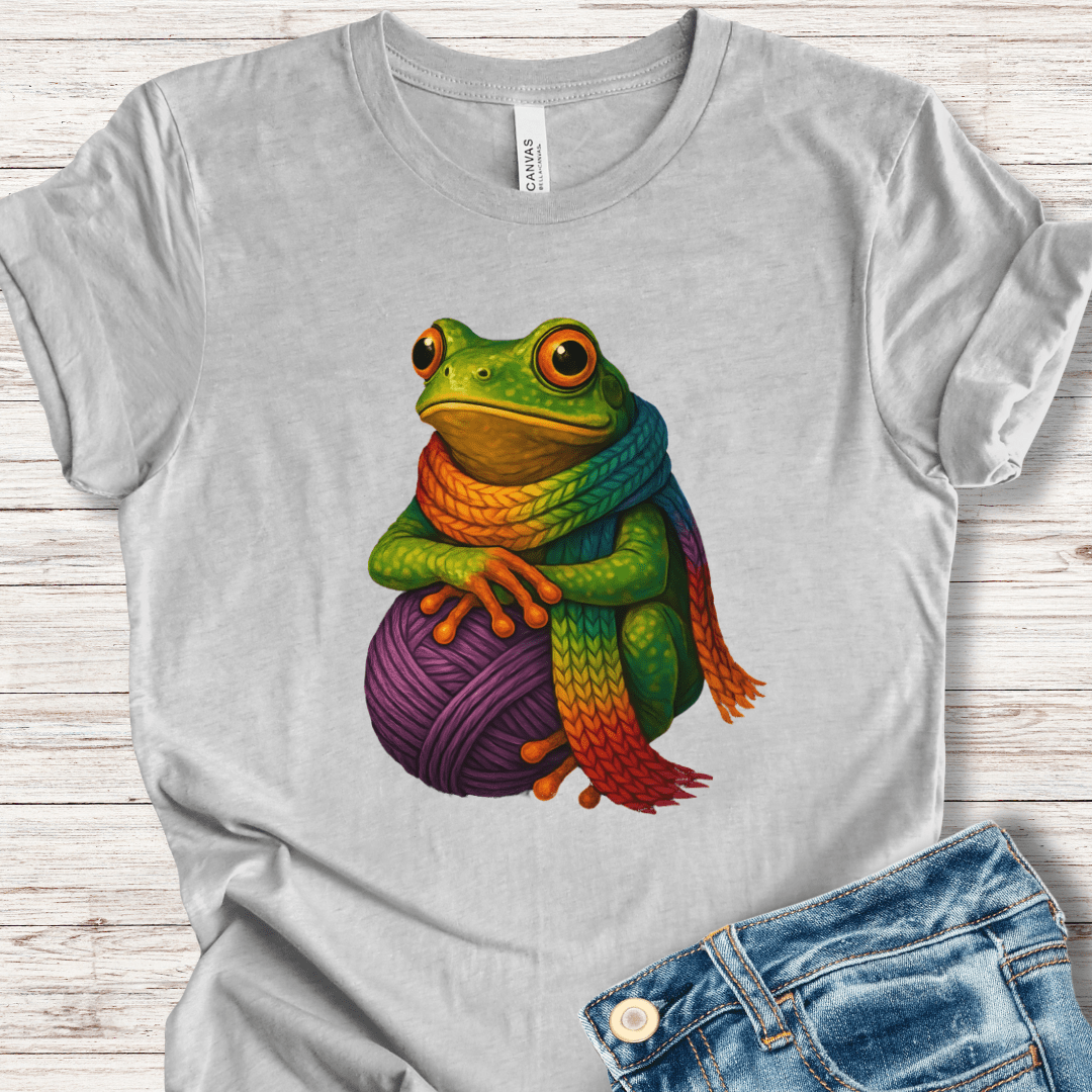 Yarn Frog T-Shirt Light Grey / XS