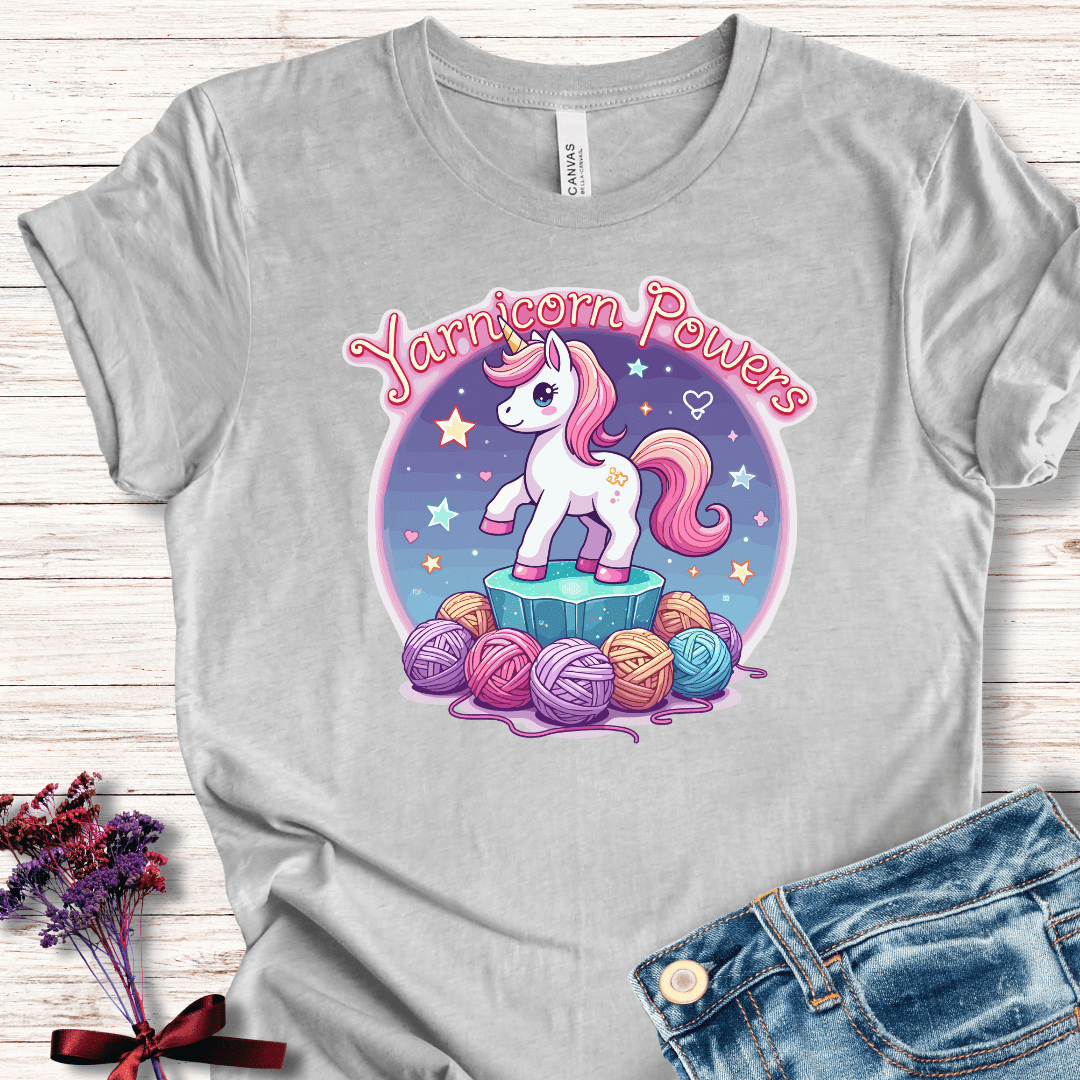 Yarnicorn Powers T-Shirt Light Grey / XS