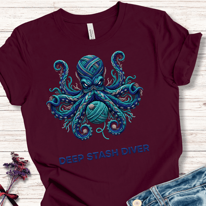 Deep Stash Divers T-Shirt Maroon / S