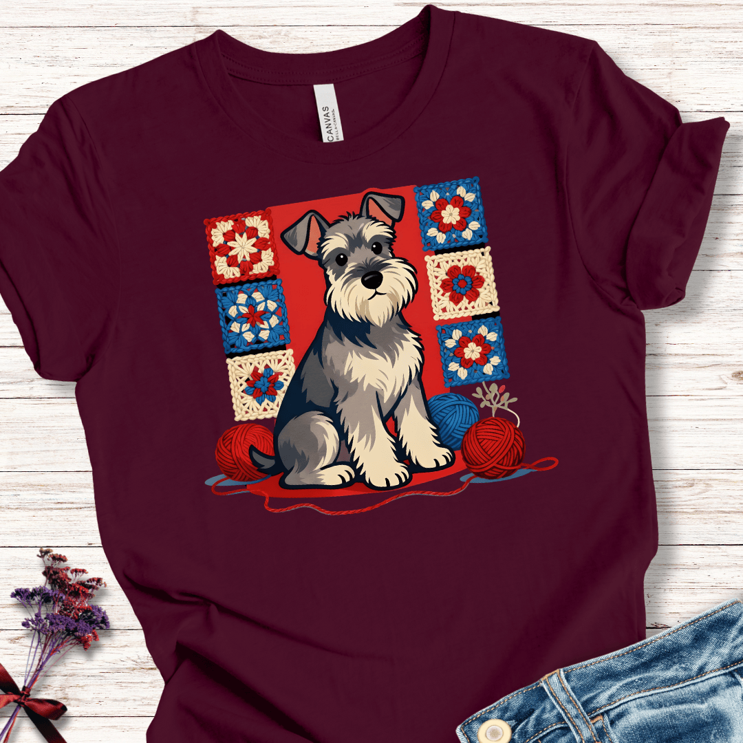 Dogs & Yarn T-Shirt Maroon / S
