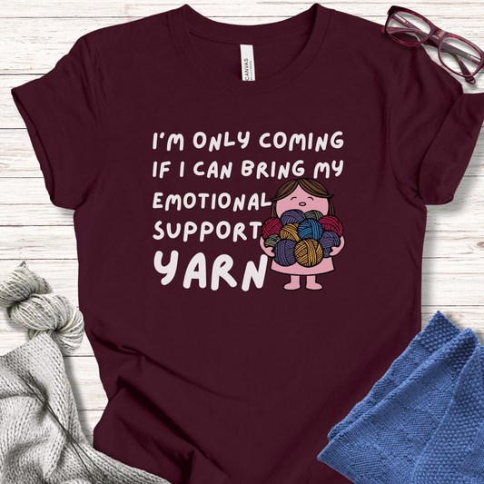 Emotional Support T-Shirt Maroon / S