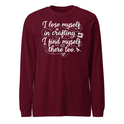 Find Myself Long Sleeve Tee Maroon / S