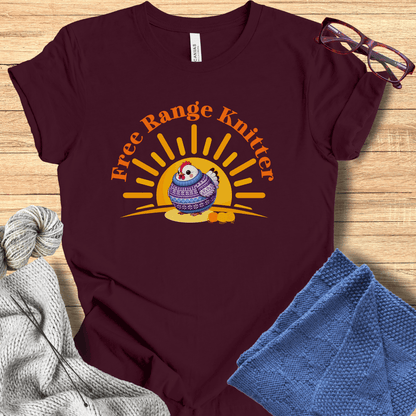 Free Range Knitter T-Shirt Maroon / S