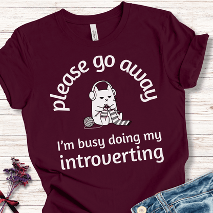 Introverting T-Shirt Maroon / S