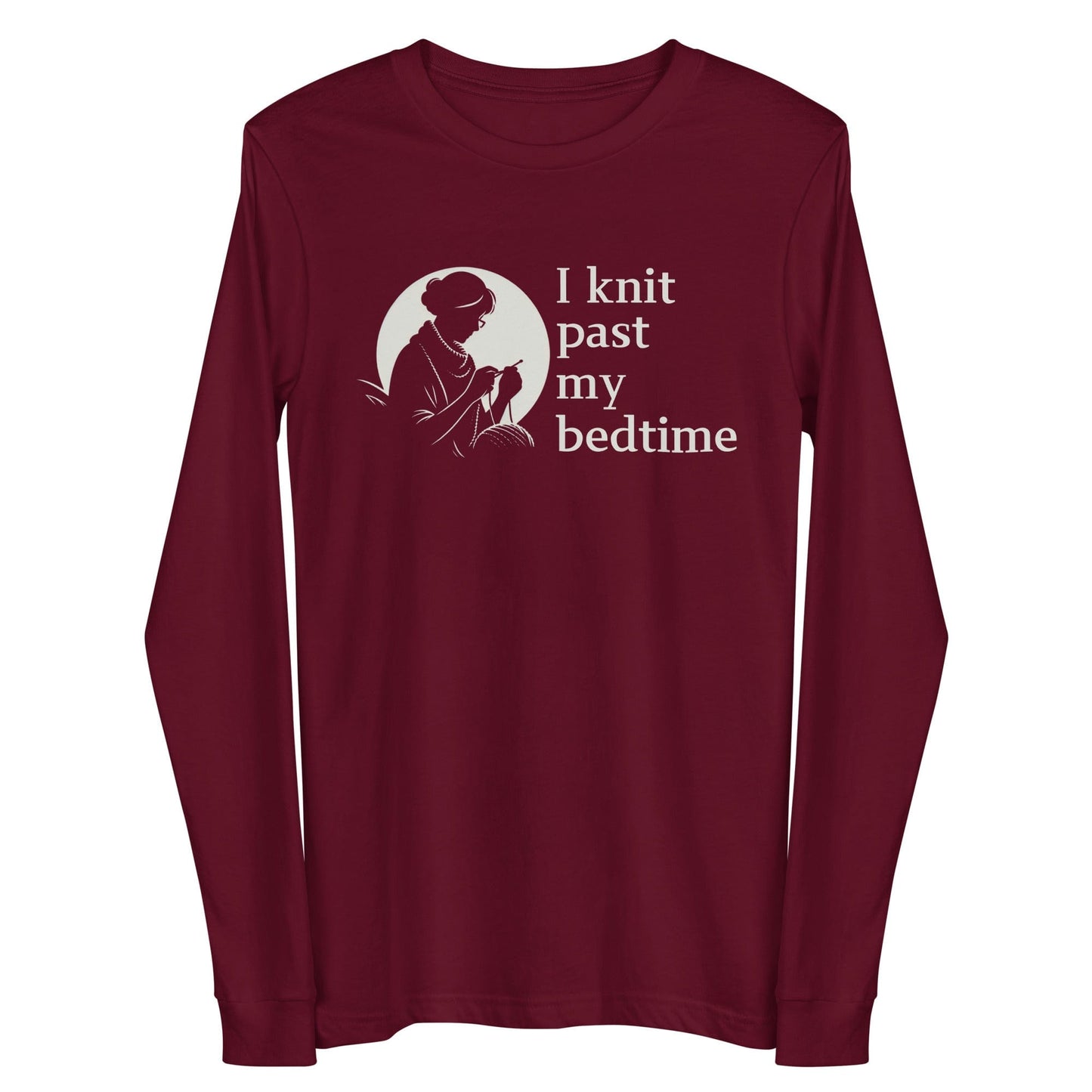 Knit Past My Bedtime Long Sleeve Tee Maroon / S