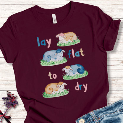 Lay Flat to Dry Group T-Shirt Maroon / S