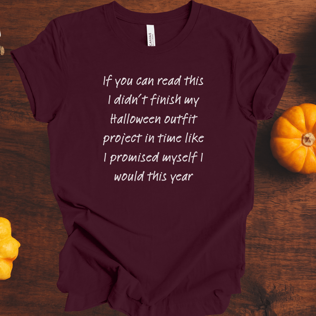 Placeholder Halloween Outfit T-Shirt Maroon / S