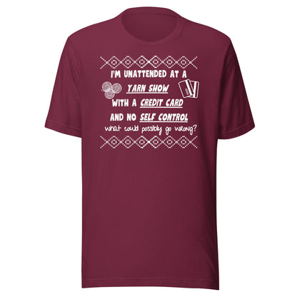 Unattended T-Shirt Maroon / S