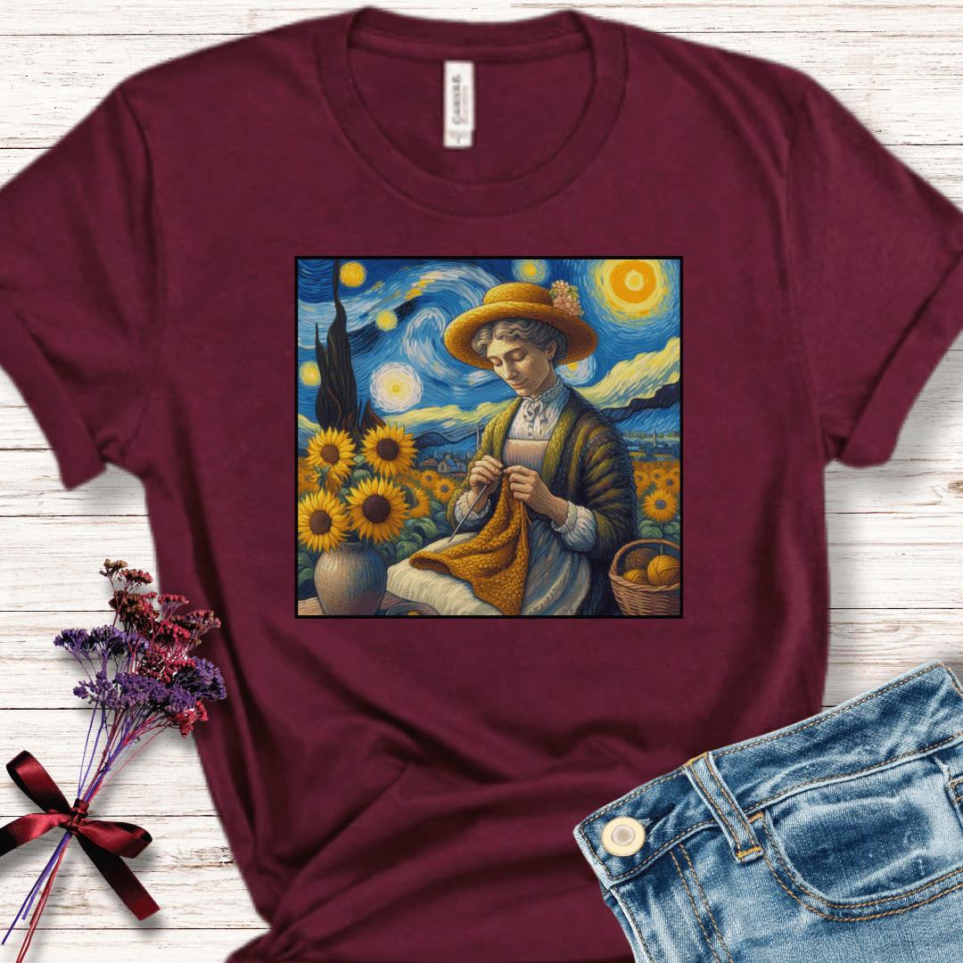 Van Gogh T-Shirt Maroon / S