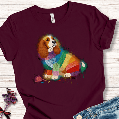 Dog Dye Splash T-Shirt Maroon / XS