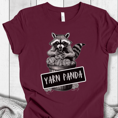 Feral Yarn Panda T-Shirt Maroon / XS