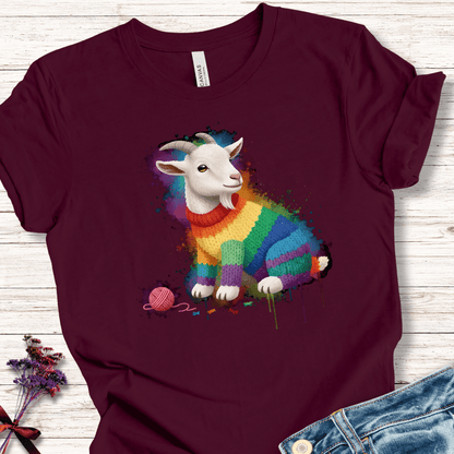 Goat Dye Splash T-Shirt Maroon / XS