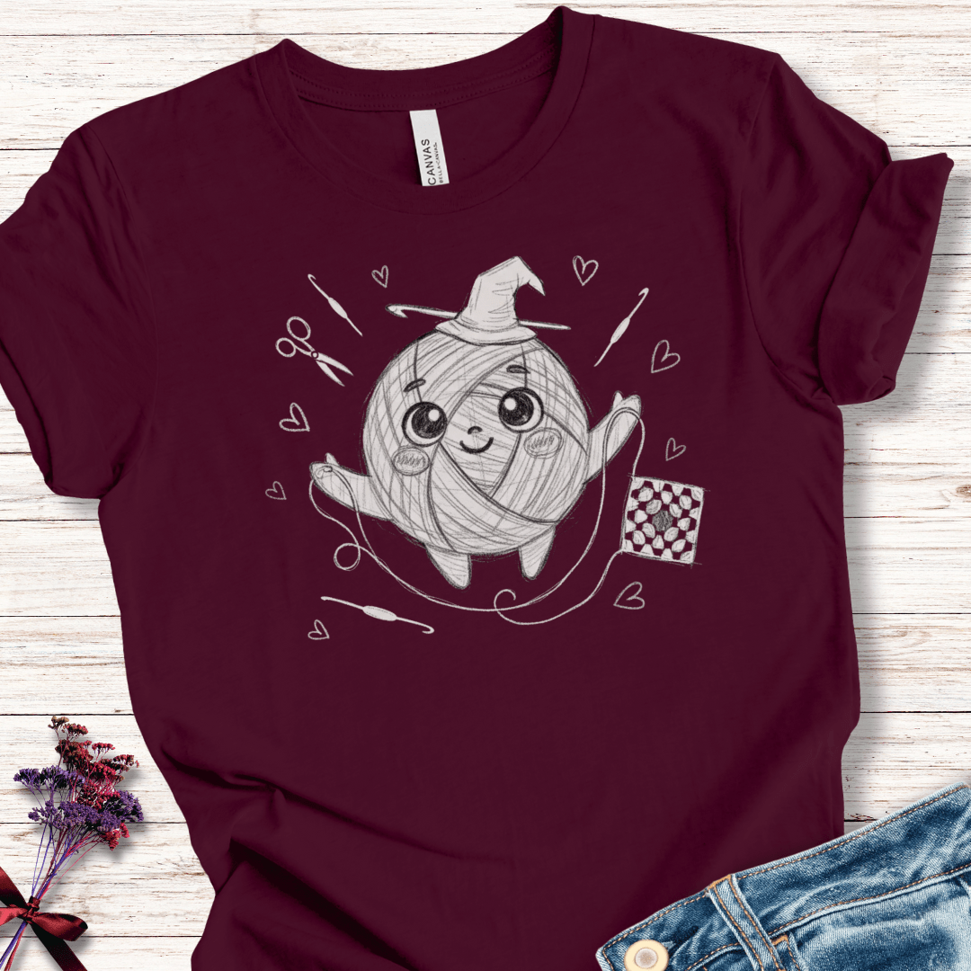 Magic Yarn T-Shirt Maroon / XS