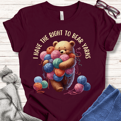 Right to Bear Yarns T-Shirt Maroon / XS