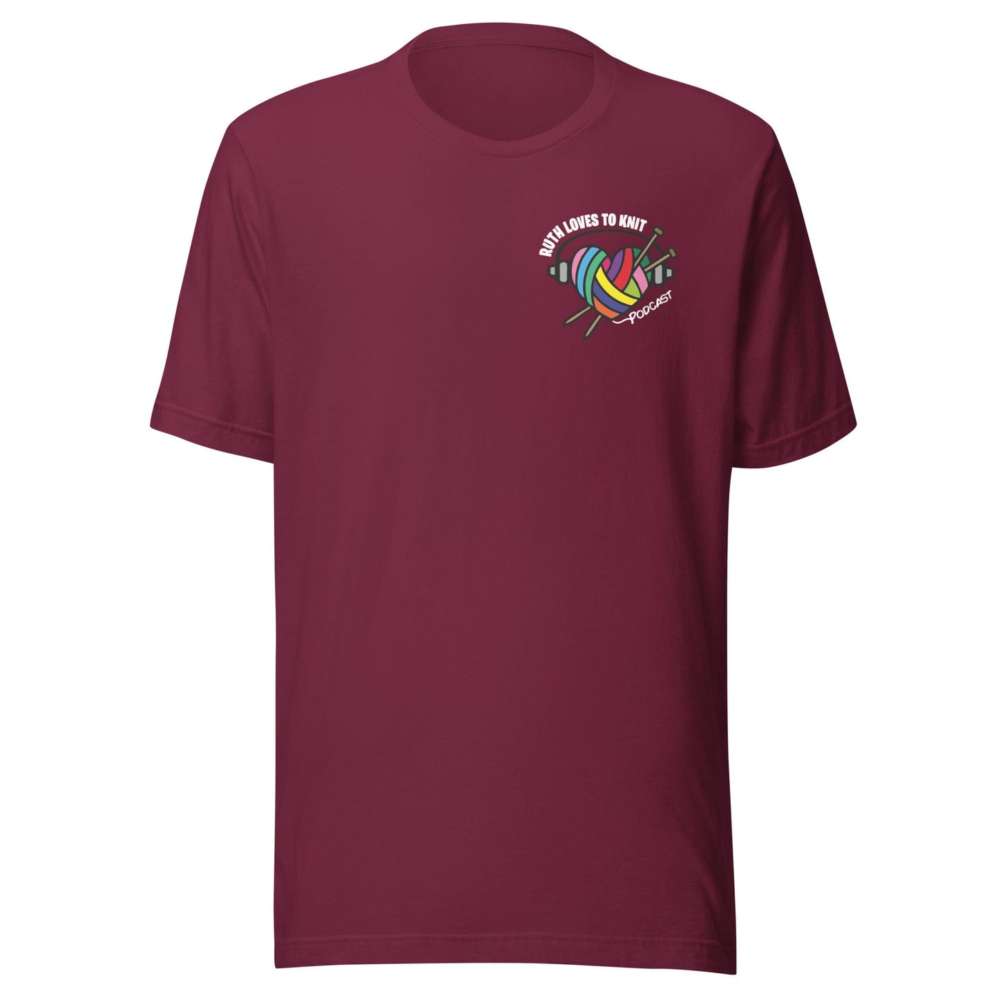 Ruth Loves To Knit T-Shirt Maroon / XS