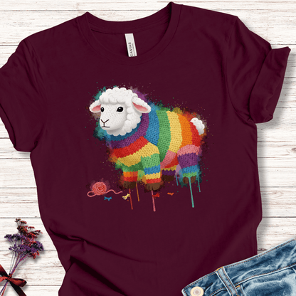 Sheep Dye Splash T-Shirt Maroon / XS