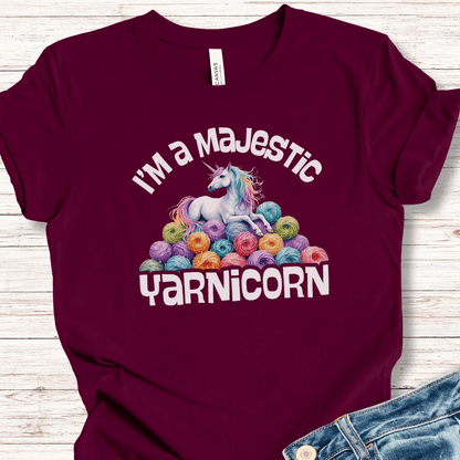 Yarnicorn T-Shirt Maroon / XS