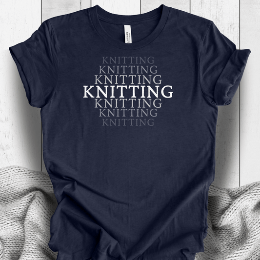 Fading Knitting T-Shirt Midnight Navy / S