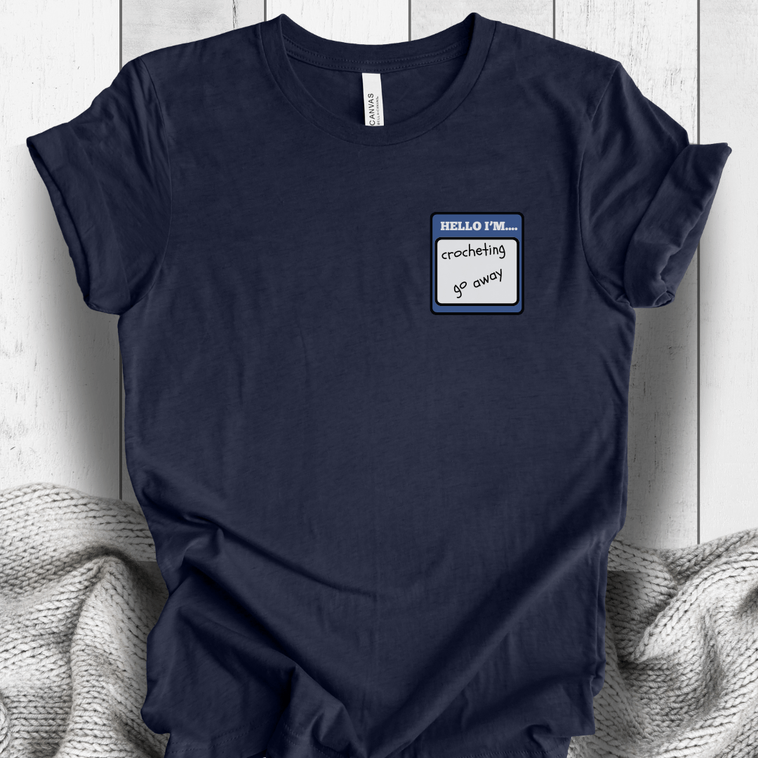 Hello Im...crocheting T-Shirt Midnight Navy / S