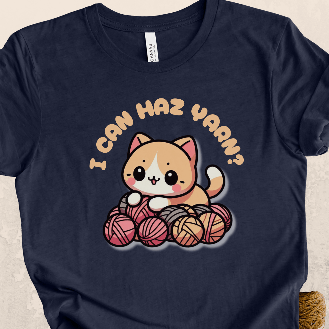 I can haz yarn? T-Shirt Midnight Navy / S