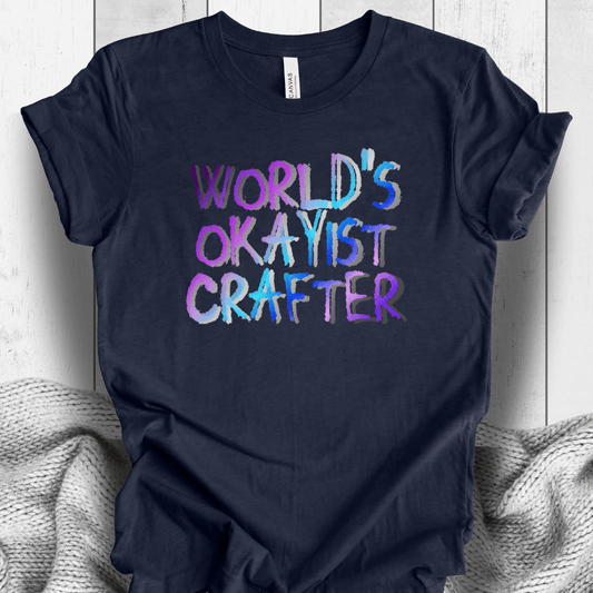 Worlds Okayist Crafter T-Shirt Midnight Navy / S