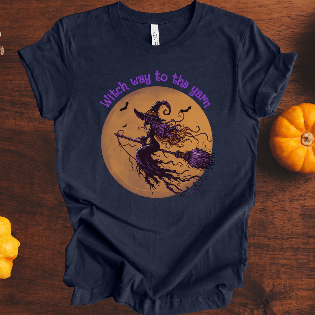Witch Way Crew Neck T-Shirt Midnight Navy / XS