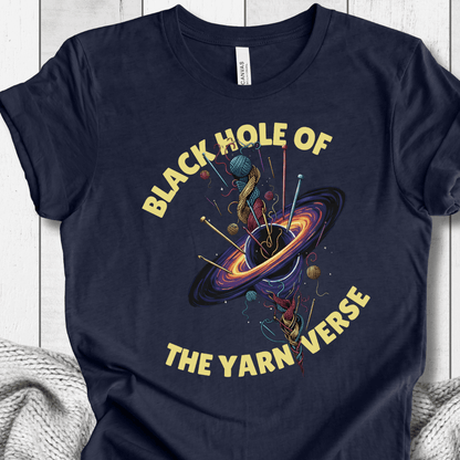Black Hole of the Yarniverse T-Shirt Navy / S