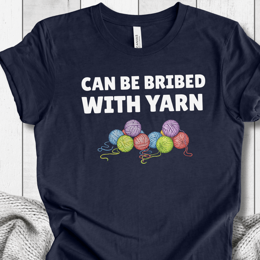 Bribed With Yarn T-Shirt Navy / S