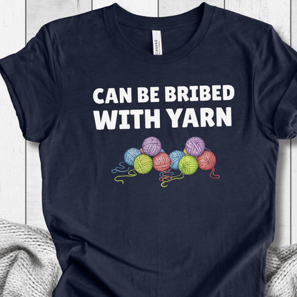 Bribed With Yarn T-Shirt Navy / S