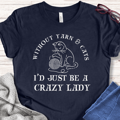 Cats & Yarn T-Shirt Navy / S