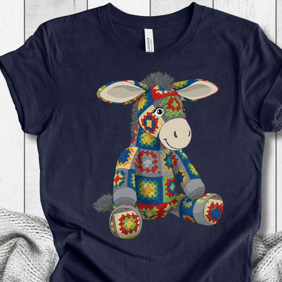 Crochet Donkey T-Shirt Navy / S