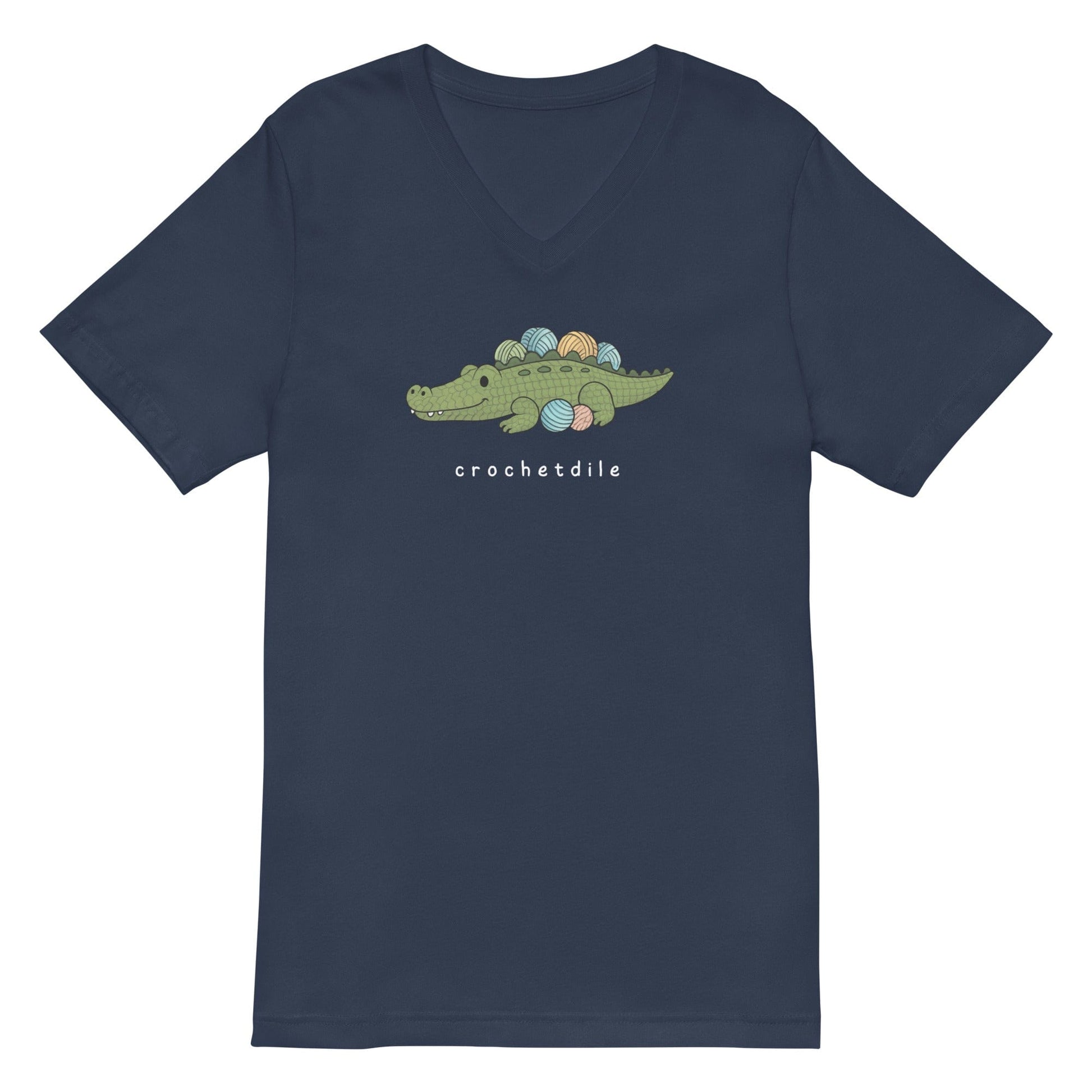 Crochetdile V-Neck T-Shirt Navy / S