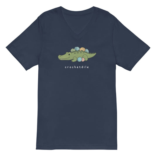 Crochetdile V-Neck T-Shirt Navy / S