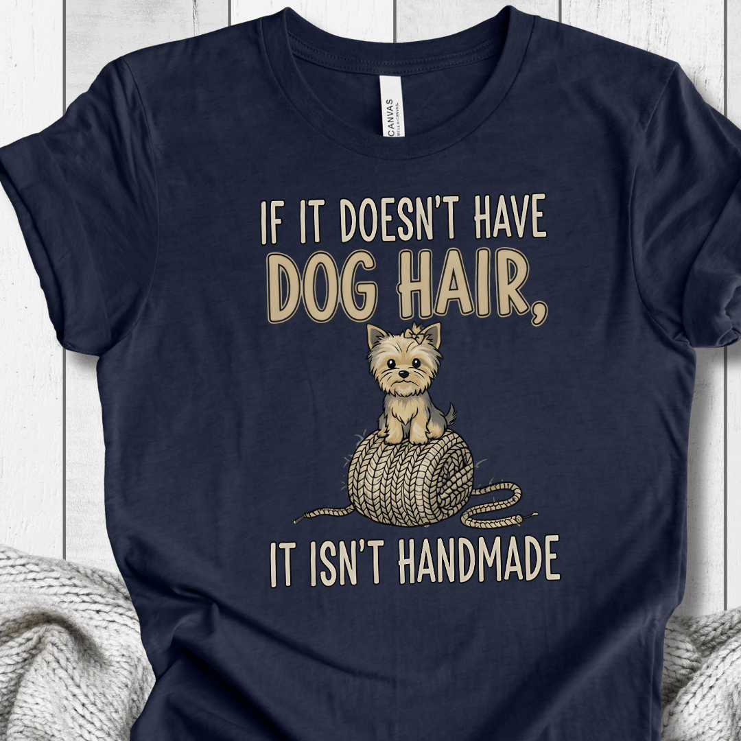 Handmade = Dog Hair T-Shirt Navy / S