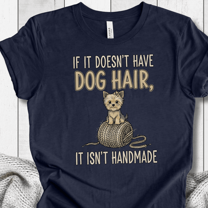 Handmade = Dog Hair T-Shirt Navy / S