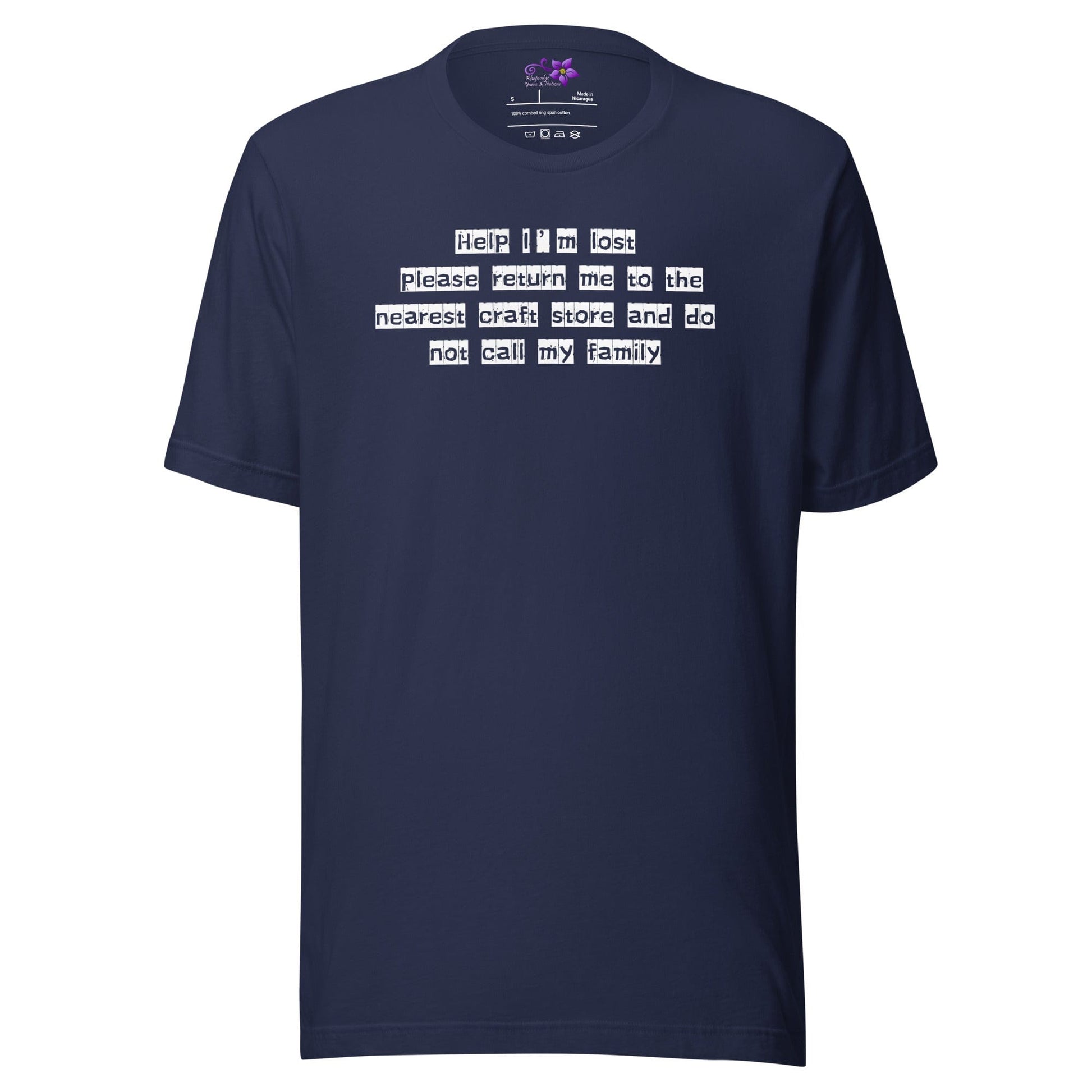 Help I'm Lost Crew Neck T-Shirt Navy / S