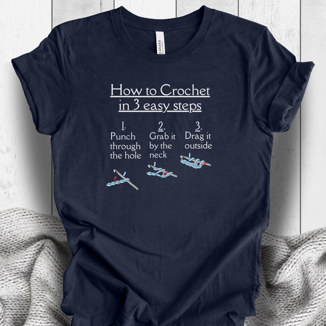 How to Crochet T-Shirt Navy / S