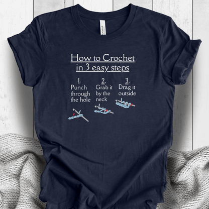 How to Crochet T-Shirt Navy / S