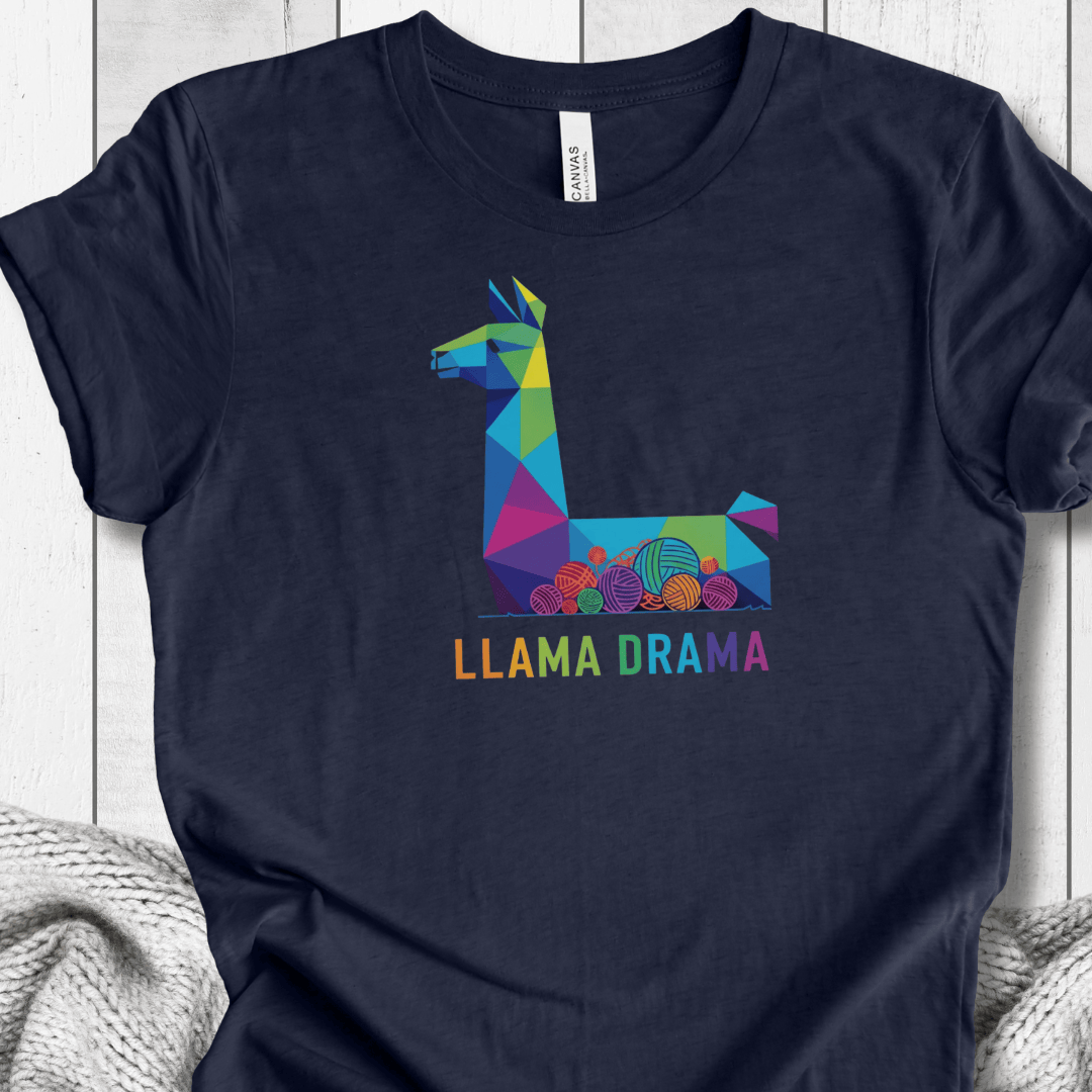 Llama Drama T-Shirt Navy / S