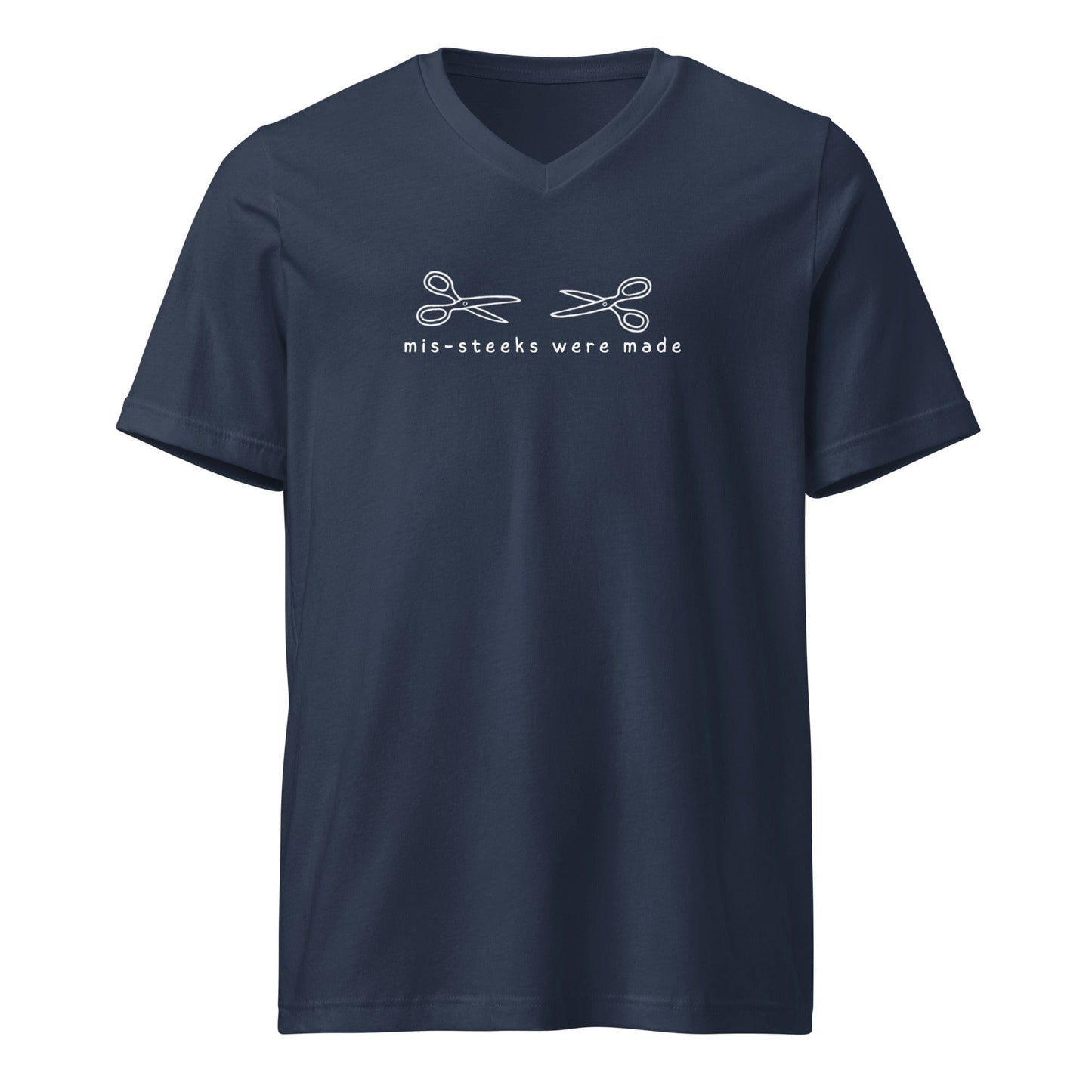 Mis-Steek V-Neck T-Shirt Navy / S