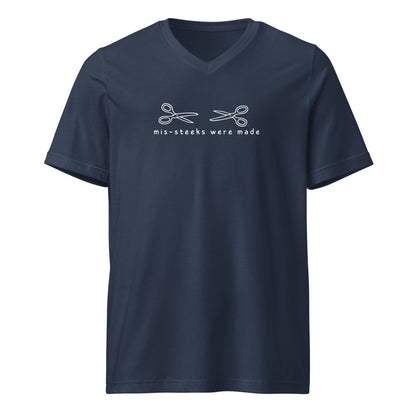 Mis-Steek V-Neck T-Shirt Navy / S