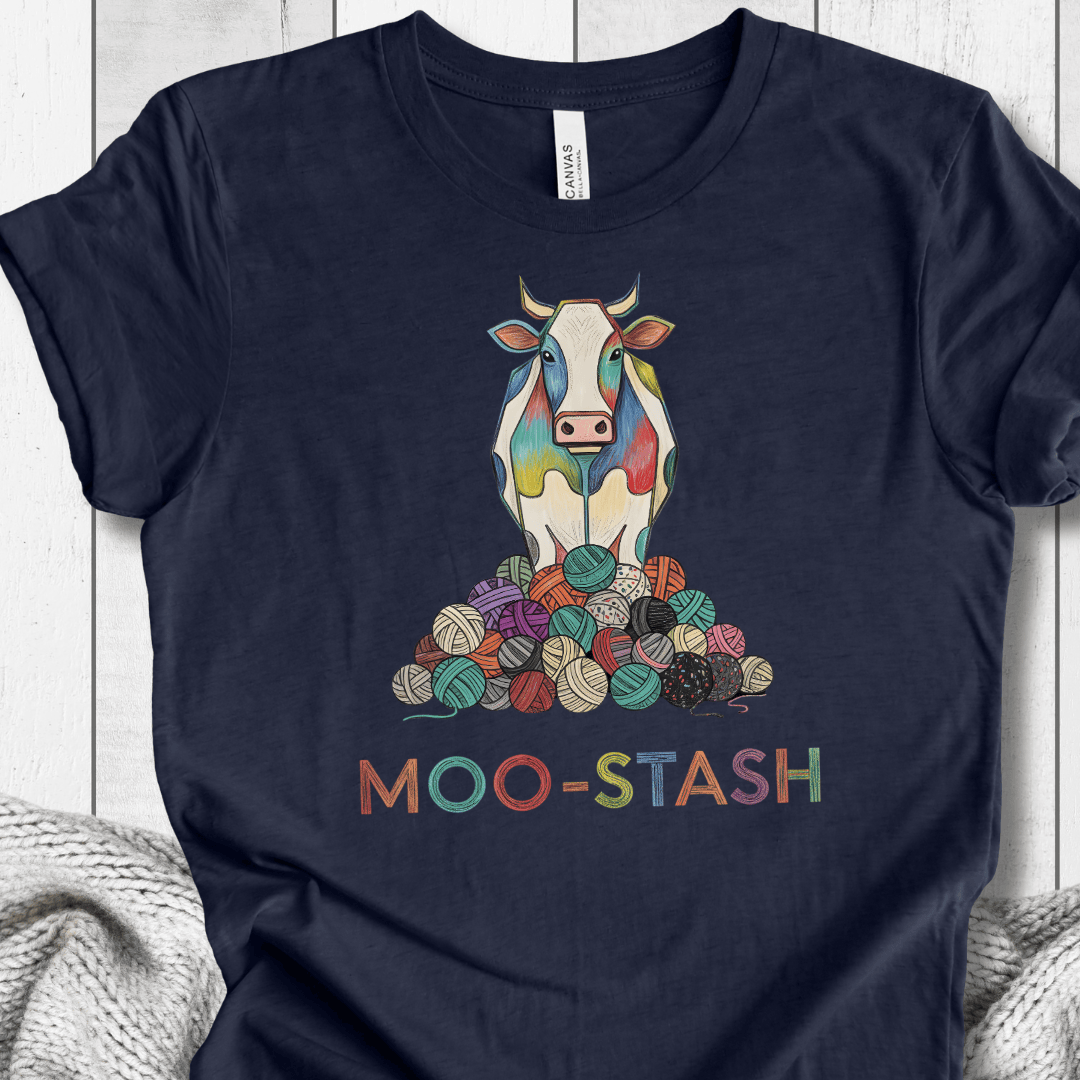 Moo Stash T-Shirt Navy / S