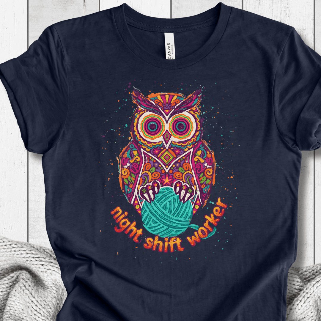 Night Shift Worker T-Shirt Navy / S