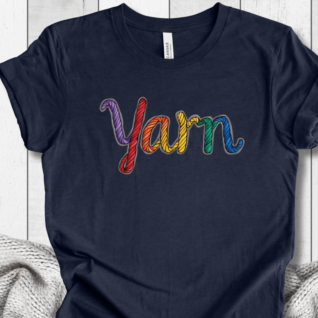 Rainbow Yarn T-Shirt Navy / S