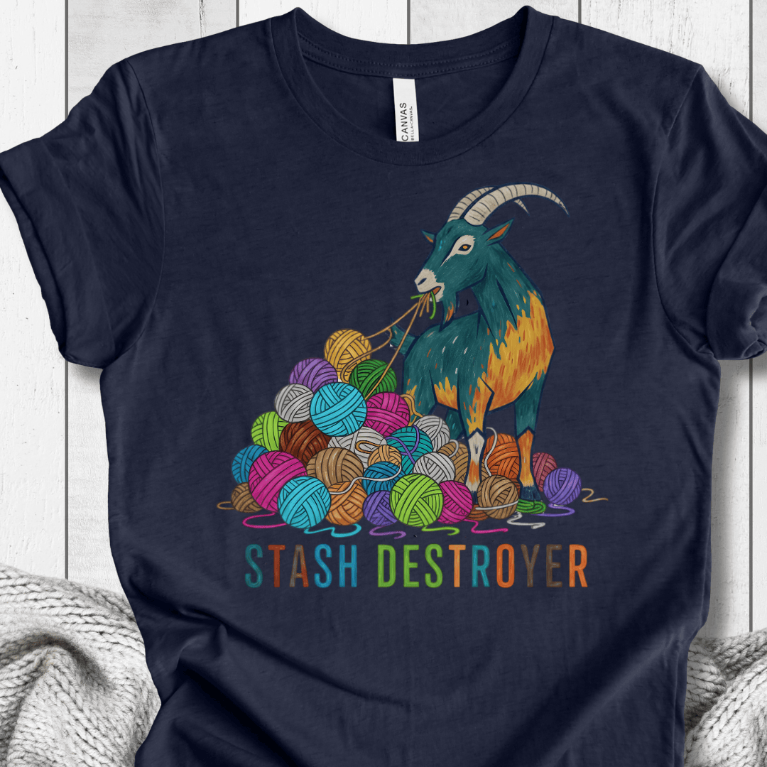 Stash Destroyer T-Shirt Navy / S