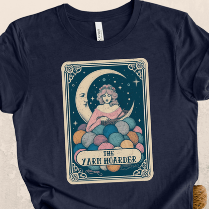 Tarot Card Yarn Hoarder T-Shirt Navy / S