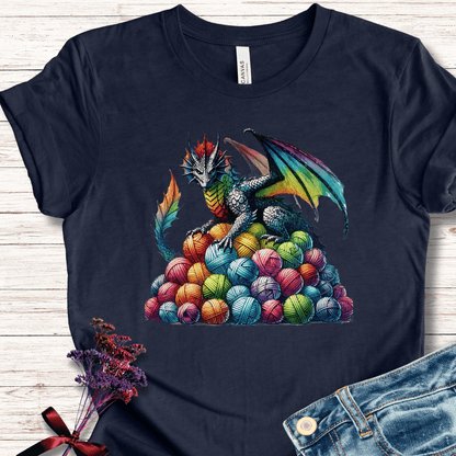 Yarn Dragon (no slogan) T-Shirt Navy / S
