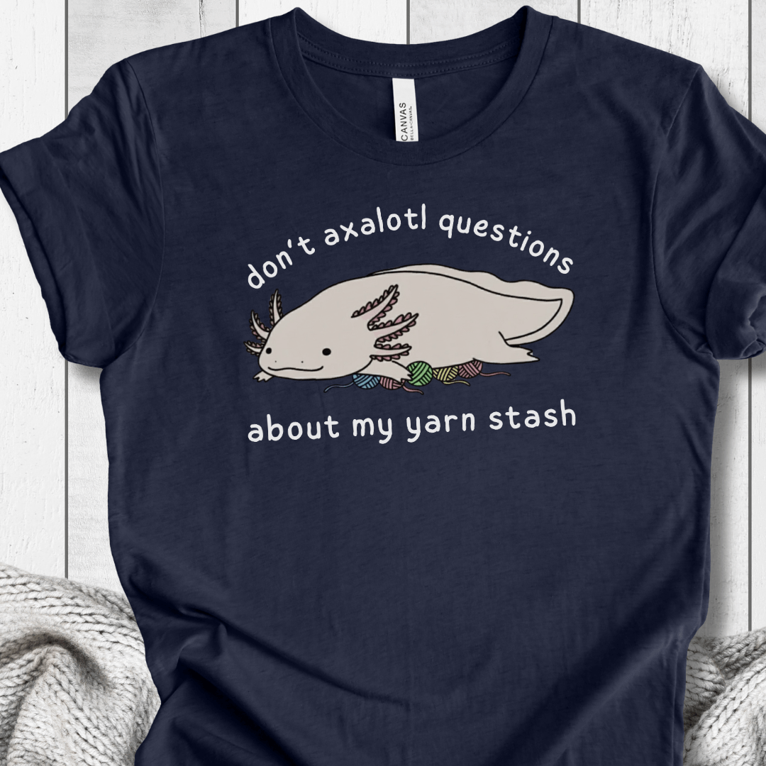 Axalotl Questions t-shirt Navy / XS