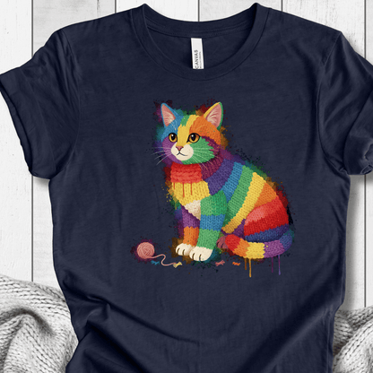 Cat Dye Splash T-Shirt Navy / XS