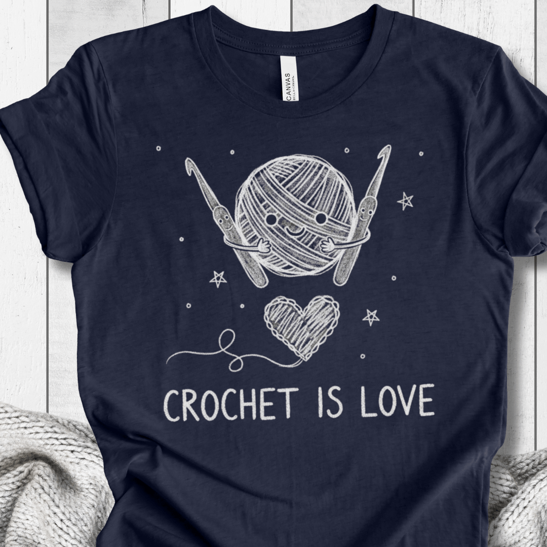 Crochet is Love T-Shirt Navy / XS